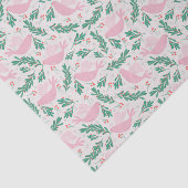 Cute Abstract Pink Christmas Peace Dove Pattern Seidenpapier (Ausschnitt)