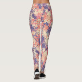 Cute Abstract Purple And Pink Camouflage Pattern. Leggings (Rückseite)