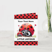 cute add your purpose text little ladybug karte (Vorderseite)