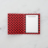 cute add your purpose text little ladybug karte (Innenseite)