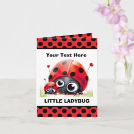 cute add your purpose text little ladybug karte