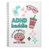 Cute ADHD Baddie Notebook Notizblock (Vorderseite)