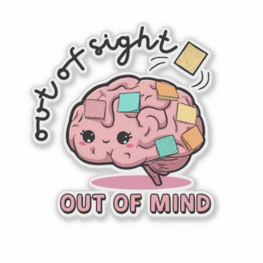 Cute ADHD Brain Sticker (Vorderseite)