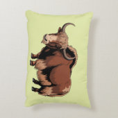 Cute & adorable brown Yak  Dekokissen (Rückseite(Vertikal))