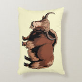 Cute & adorable brown Yak  Dekokissen (Vorderseite(Vertikal))