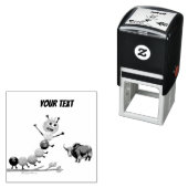 Cute & adorable brown Yak Permastempel (Beispiel)