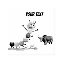 Cute & adorable brown Yak Permastempel