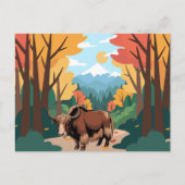 Cute & adorable brown Yak  Postkarte (Vorderseite)