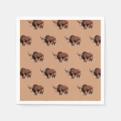Cute & adorable brown Yak  Serviette (Vorderseite)