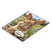 Cute Adorable Bunny Rabbit Spring Notebook Notizblock (Linke Seite)