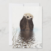 Cute Adorable Fluffy Otter Animal Karte (Vorderseite)