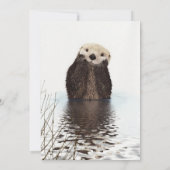 Cute Adorable Fluffy Otter Animal Karte (Rückseite)