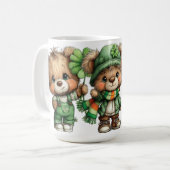 CUTE ADORABLE IRISH DRESSED TEDDY BEARS KAFFEETASSE (Vorderseite Links)