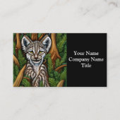 Cute Adorable Little Lynx Kitten Visitenkarte (Vorderseite)