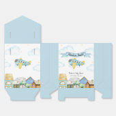 Cute Adventure Awaits Aviator Sky Baby Shower  Geschenkschachtel (Ungefaltet)