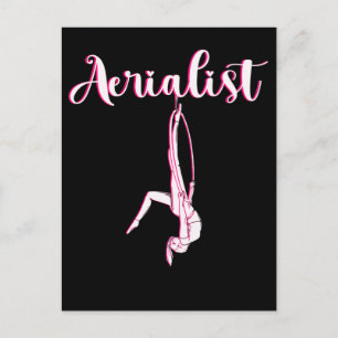 Cute Aerialist Women Aerial Hoop Artist Postkarte