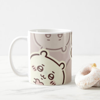Cute Aesthetic Cream Bear Coffee Mug | Minimalist Kaffeetasse