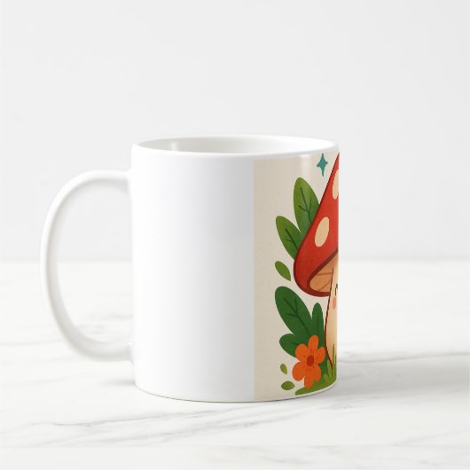 Cute Aesthetic Mushroom Mug Kaffeetasse (Links)