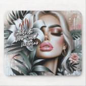 Cute Affirmations von Frauen Mousepad (Vorne)