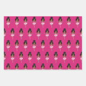 Cute African American Ballerina Custom Kids Photo Geschenkpapier Set (Vorderseite 2)