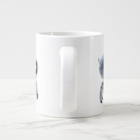 Cute AI Robot Coffee Mug - Tech Inspired Future Bu Jumbo-Tasse (Rückseite)