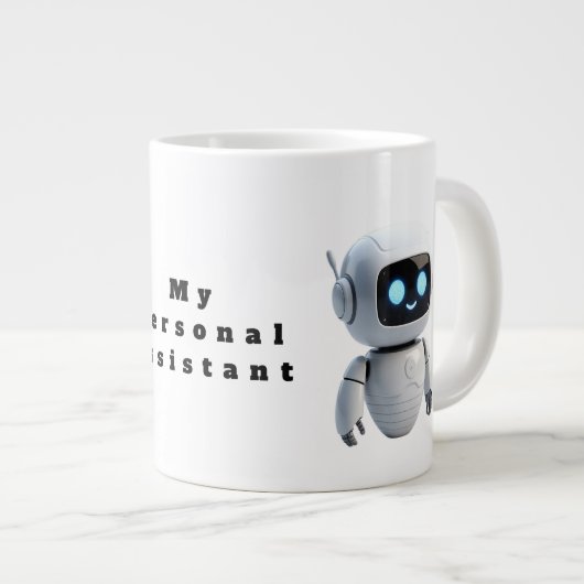 Cute AI Robot Coffee Mug - Tech Inspired Future Bu Jumbo-Tasse (Vorderseite Rechts)