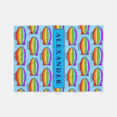Cute air blimp pattern fleece blanket for kids (Vorderseite (Horizontal))