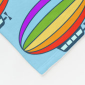 Cute air blimp pattern fleece blanket for kids (Ecke)