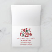 Cute Airedale Terriers Christmas Feiertagskarte (Innenseite)