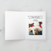 Cute Airplane Christmas Tree & Photo Funny Custom Karte (Innenseite)