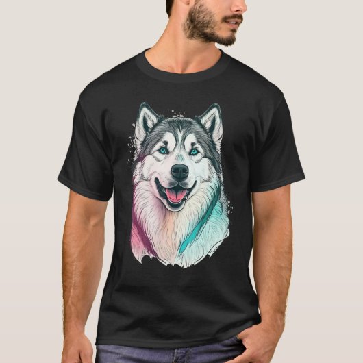 Cute Alaskan Malamute Dog on Alaskan Malamute   1 T-Shirt (Vorderseite)