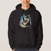 Cute Alaskan Malamute Dog on Alaskan Malamute  2 Hoodie (Vorderseite)