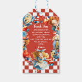 Cute Alice in ONEDERLAND 1st Birthday Thank You Geschenkanhänger (Vorderseite)