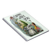 Cute Alice in Wonderland and the Caterpillar Art Notizblock (Rechte Seite)