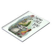 Cute Alice in Wonderland and the Caterpillar Art Notizblock (Linke Seite)