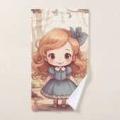 Cute Alice in Wonderland Whimsical Woodland Art Badhandtuch Set (Handtuch)