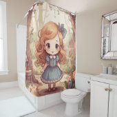 Cute Alice in Wonderland Whimsical Woodland Art Duschvorhang (Beispiel)
