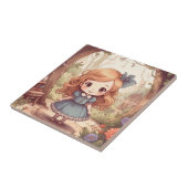 Cute Alice in Wonderland Whimsical Woodland Art Fliese (Seite)