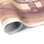 Cute Alice in Wonderland Whimsical Woodland Art Geschenkpapier (Rolleneckpunkt)