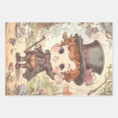 Cute Alice in Wonderland Whimsical Woodland Art Geschenkpapier Set (Vorderseite 2)