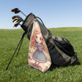 Cute Alice in Wonderland Whimsical Woodland Art Golfhandtuch (Gras)