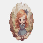 Cute Alice in Wonderland Whimsical Woodland Art Ornament Karte (Rechts)