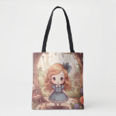 Cute Alice in Wonderland Whimsical Woodland Art Tasche (Vorderseite)