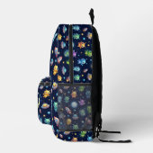 Cute Alien Galaxy Pattern Backpack Bedruckter Rucksack (Rechts)