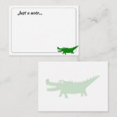  Cute Alligator Drawing Custom Just a Note Mitteilungskarte (Vorne/Hinten)