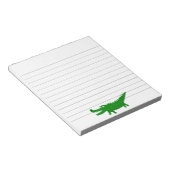 Cute Alligator Drawing Custom Lined Notizblock (angewinkelt)