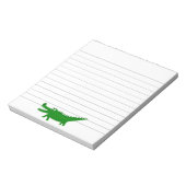 Cute Alligator Drawing Custom Lined Notizblock (Rotiert)