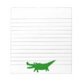 Cute Alligator Drawing Custom Lined Notizblock (Vorderseite)