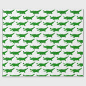 Cute Alligator Drawing Geschenkpapier (Flach)