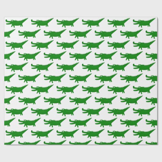 Cute Alligator Drawing Geschenkpapier (Flach)